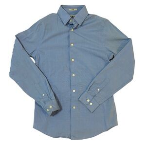 Mens Express blue button down shirt #99